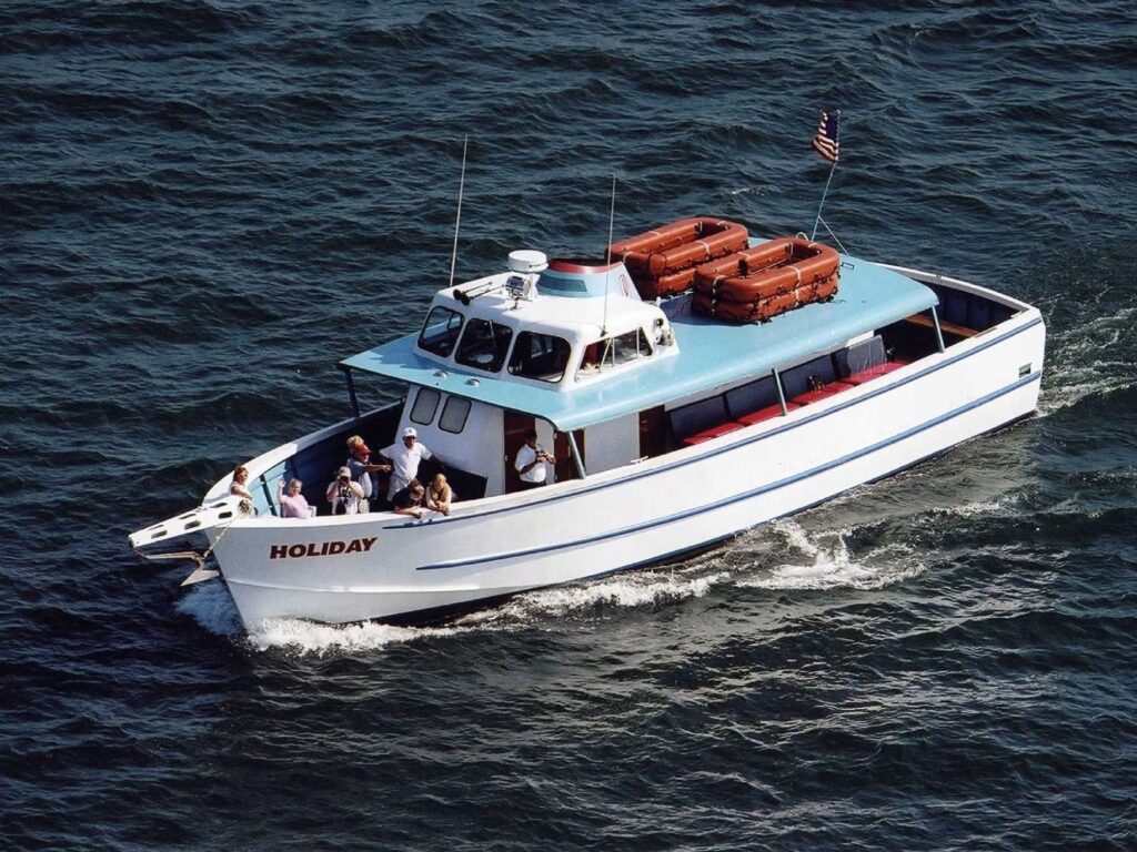 The boat "The Holiday" on Lake Erie