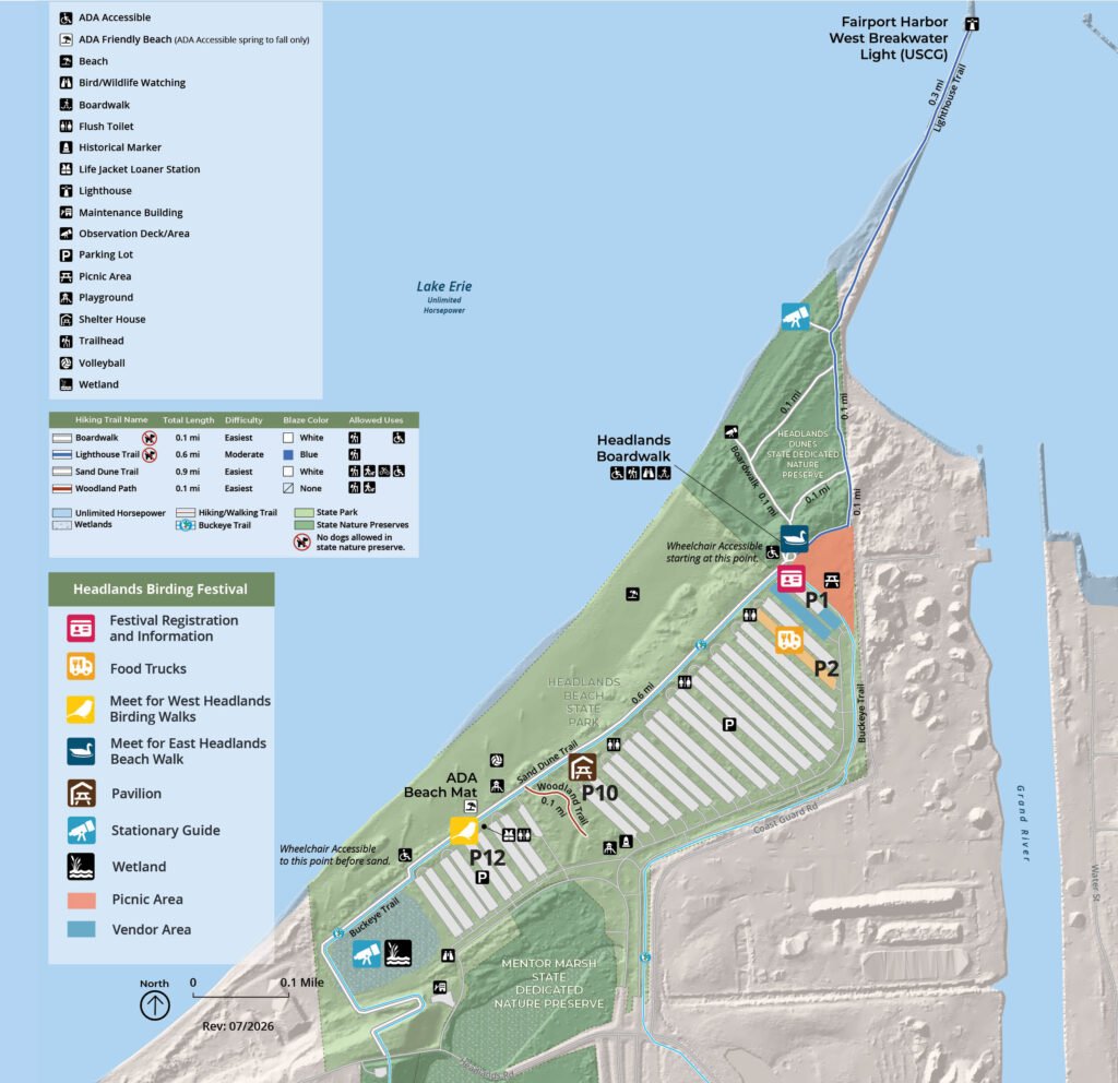 Headlands Birding Festival map